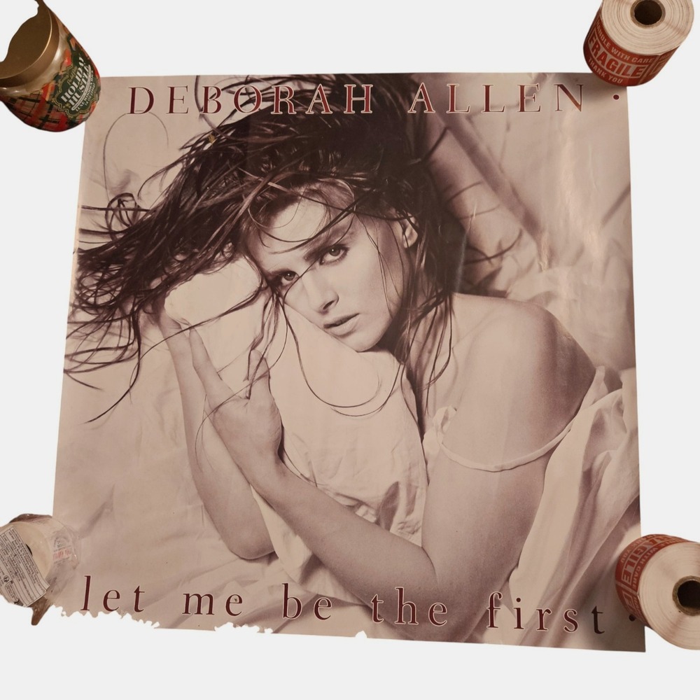 Deborah Allen Let Me Be the First 22x22 Original Vintage 1980s Promo Poster